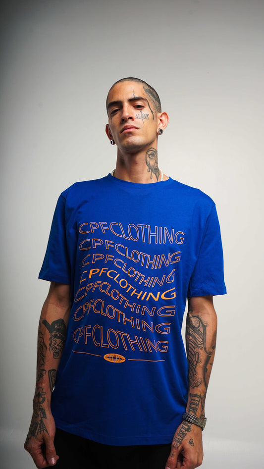 Camiseta Fit Regular CPFCLOTHING - Azul Encendido