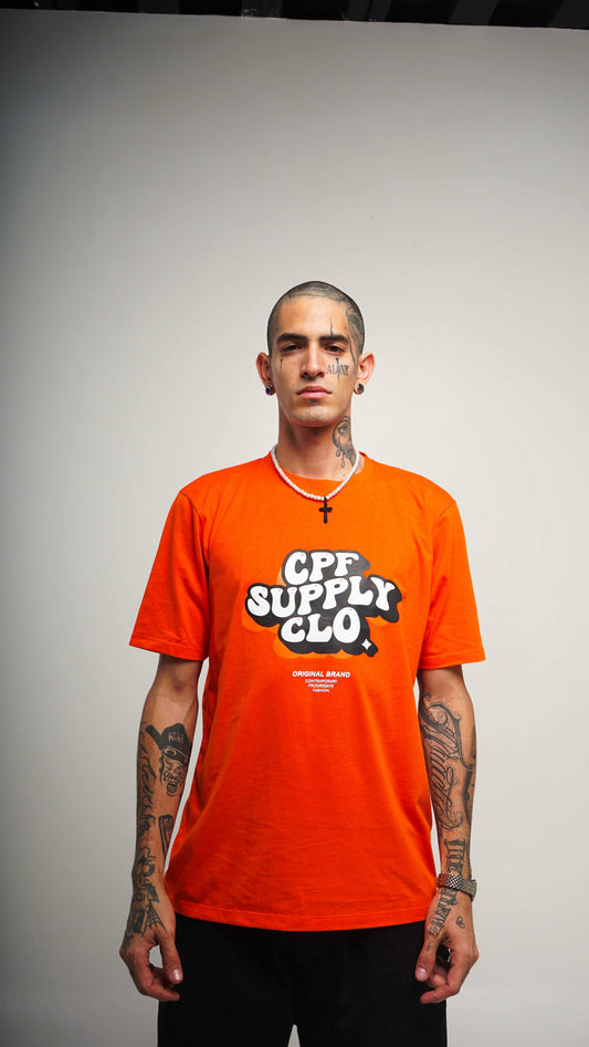 Camiseta Fit Regular SupplyClo - Naranja